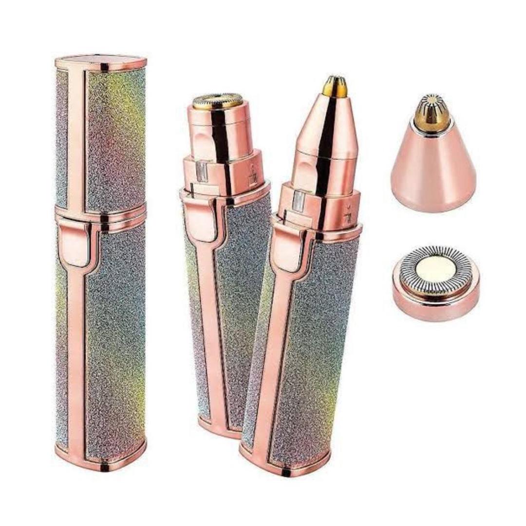 2-in-1 Rechargeable Facial Hair Remover & Eyebrow Trimmer with LED