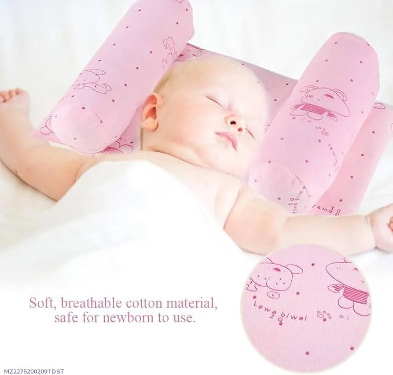 Newborn Baby Head Shaping Pillow — Bear Design Anti-Roll Breathable