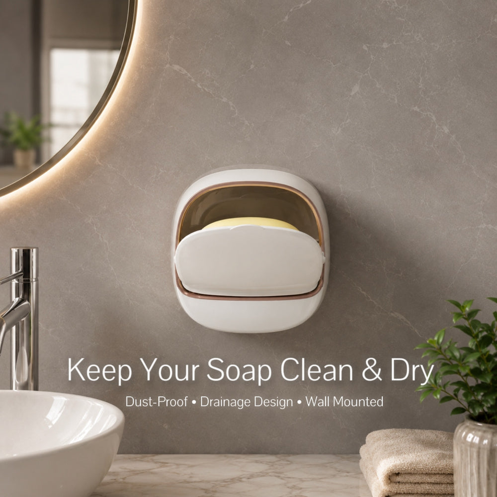 Luxury Soap Box with Lid and Drain Tray